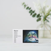 Carte De Visite Lune de batte de Raven de fille de loup (Debout devant)