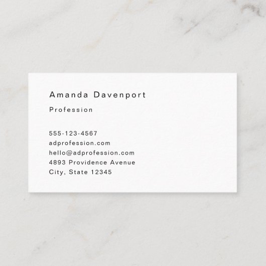 Carte De Visite Lune de croissant bleu avec fleurs blanches (Dos)