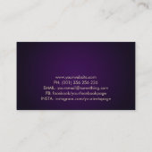 Carte De Visite Lune de Yoga Tree - Perle et or (Dos)