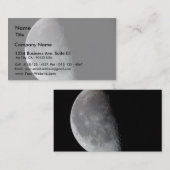 Carte De Visite Lune demi la nuit (Devant / Derrière)