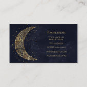 Carte De Visite Lune d'or céleste esthétique (Dos)