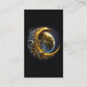 Carte De Visite Lune d'or Lune Enseignant Entraînement Spirituel (Devant)