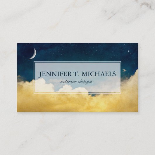 Carte De Visite Lune et Cloudscape (Devant)