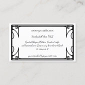 Carte De Visite Lune et étoiles cosmiques de chat (Dos)