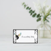 Carte De Visite Lune et étoiles cosmiques de chat (Debout devant)