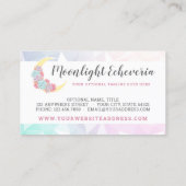 Carte De Visite Lune et succulents Pastel Mystic Boho Floral Cactu (Dos)
