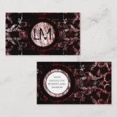 Carte De Visite Lune gothique rouge et noire (Devant / Derrière)