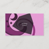 Carte De Visite Lune lunaire et étoiles (Dos)