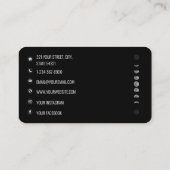Carte De Visite Lune lunaire Phases Céleste des médias sociaux Icô (Dos)