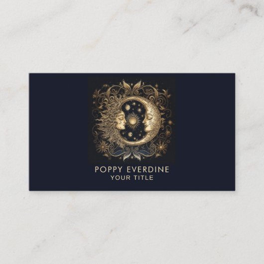 Carte De Visite Lune mystique céleste (Devant)