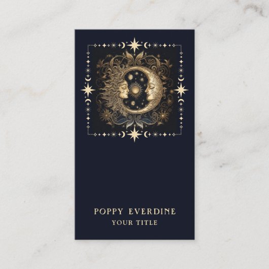 Carte De Visite Lune mystique céleste (Devant)