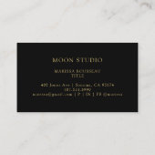 Carte De Visite Lune noire d'or céleste (Dos)