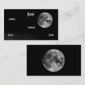 Carte De Visite Lune noire et blanche (Devant / Derrière)