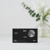 Carte De Visite Lune noire et blanche (Debout devant)
