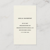 Carte De Visite Lune rose Croissant avec de jolies fleurs (Dos)