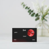 Carte De Visite Lune rouge (Debout devant)
