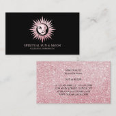 Carte De Visite Lune spirituelle Soleil Astrologie céleste (Devant / Derrière)