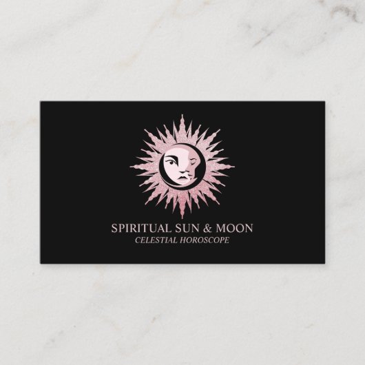 Carte De Visite Lune spirituelle Soleil Astrologie céleste (Devant)
