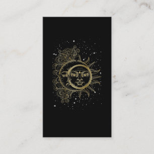 Carte De Visite Lune Spirituelle Soleil Luna Étoiles Esthétiques