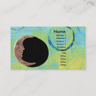 Carte De Visite Lune sur la peinture Abstraite