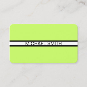 Carte De Visite Lune Vert Professionnel Blanc Noir Élégant Moderne
