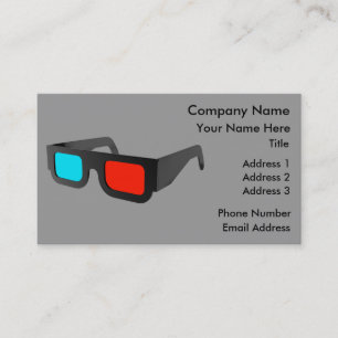 Carte De Visite Lunettes 3D Rétro Graphique