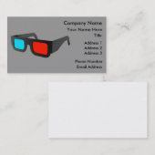 Carte De Visite Lunettes 3D Rétro Graphique (Devant / Derrière)