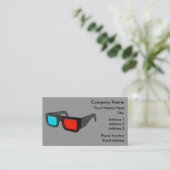 Carte De Visite Lunettes 3D Rétro Graphique (Debout devant)