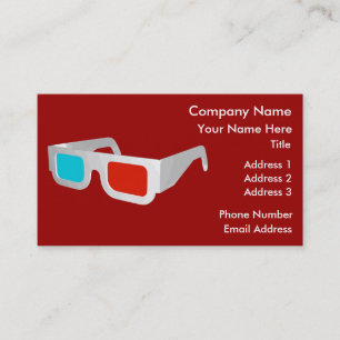 Carte De Visite Lunettes 3D Rétro Graphique