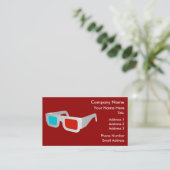 Carte De Visite Lunettes 3D Rétro Graphique (Debout devant)