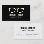 Carte De Visite Lunettes (crème) (Devant / Derrière)