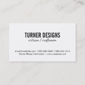 Carte De Visite Lunettes (crème) (Dos)