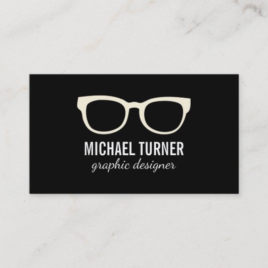 Carte De Visite Lunettes (crème) (Devant)