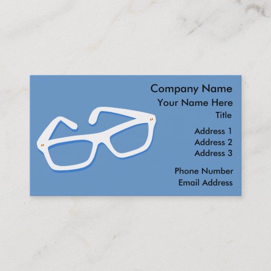 Carte De Visite Lunettes de nerd cool (Devant)