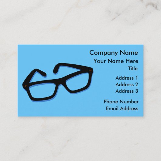 Carte De Visite Lunettes de nerd cool (Devant)