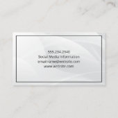 Carte De Visite Lunettes de prescription | Test de l'oeil (Dos)