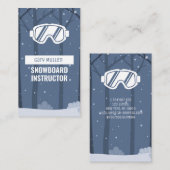 Carte De Visite lunettes de snowboard Snowboard Instructeur (Devant / Derrière)