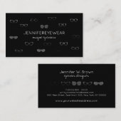 Carte De Visite Lunettes de soleil Black Optique (Devant / Derrière)