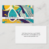 Carte De Visite Lunettes de soleil et Stars Pop Art (Devant / Derrière)