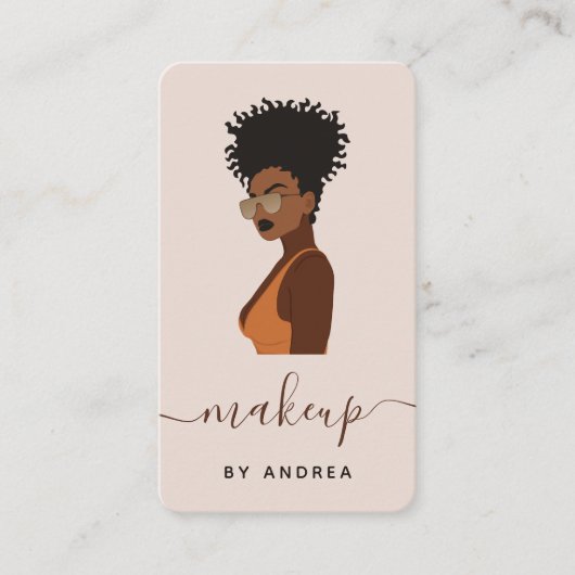Carte De Visite Lunettes de soleil illustrer maquillage beauté mod (Devant)