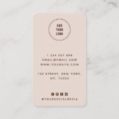 Carte De Visite Lunettes de soleil illustrer maquillage beauté mod (Dos)