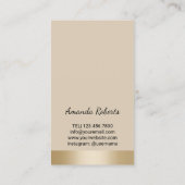 Carte De Visite Lunettes de soleil pour cheveux naturels Salon d'a (Dos)