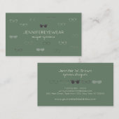 Carte De Visite Lunettes de soleil Sage Green Optique (Devant / Derrière)