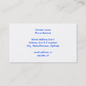 Carte De Visite Lunettes de soleil sur l'adolescente (Dos)