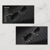 Carte De Visite Lunettes de soleil sur l'arrière - plan de grille (Devant / Derrière)