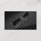 Carte De Visite Lunettes de soleil sur l'arrière - plan de grille (Dos)