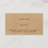 Carte De Visite Lunettes de vin (Dos)