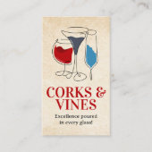 Carte De Visite Lunettes de vin artisanal libre (Devant)