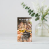 Carte De Visite Lunettes de vin | Code QR (Debout devant)