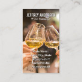 Carte De Visite Lunettes de vin | Code QR (Devant)